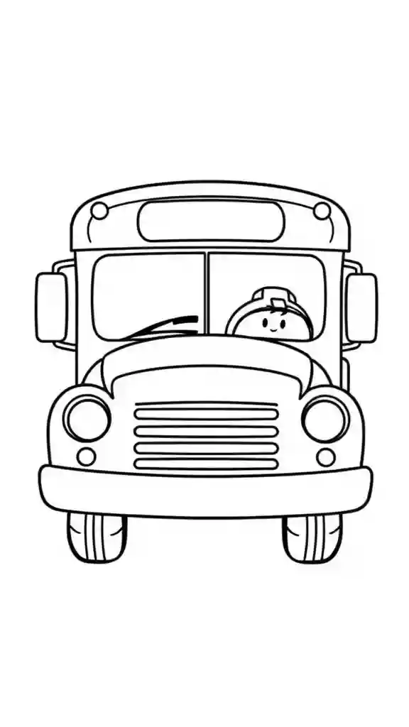 Buses and Monster Trucks coloring pages